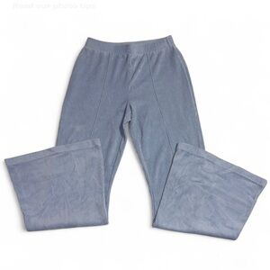 Aerie Groove-On Rib Velour Blue Flare Pant